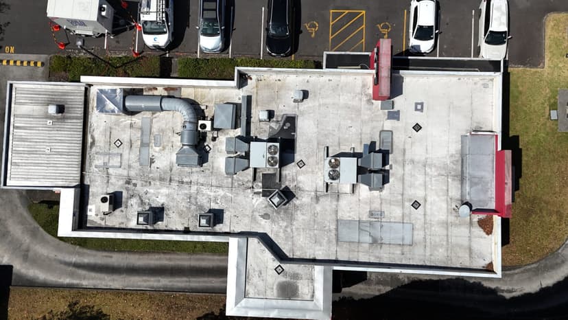 Roof condition before maintenance treatment