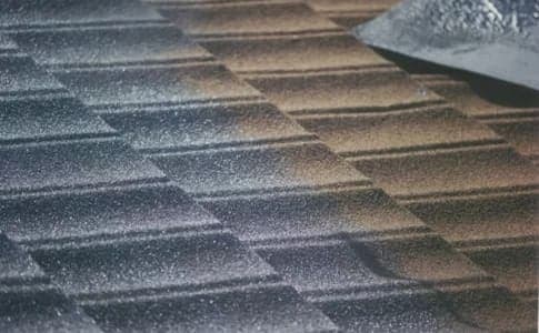 Roof before resurfacing