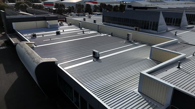 Industrial roofing installation