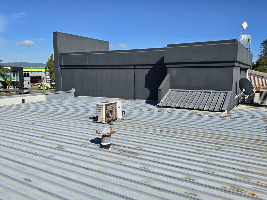 Roof before repair - damaged and weathered