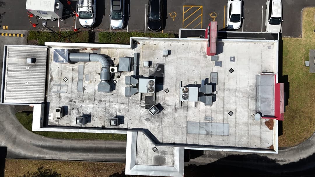 Another roof before repair showing damage